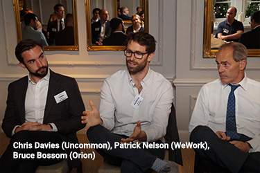 Chris Davies (Uncommon), Patrick Nelson (WeWork), Bruce Bossom (Orion)